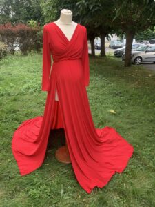 robe rouge modèle coquelicot